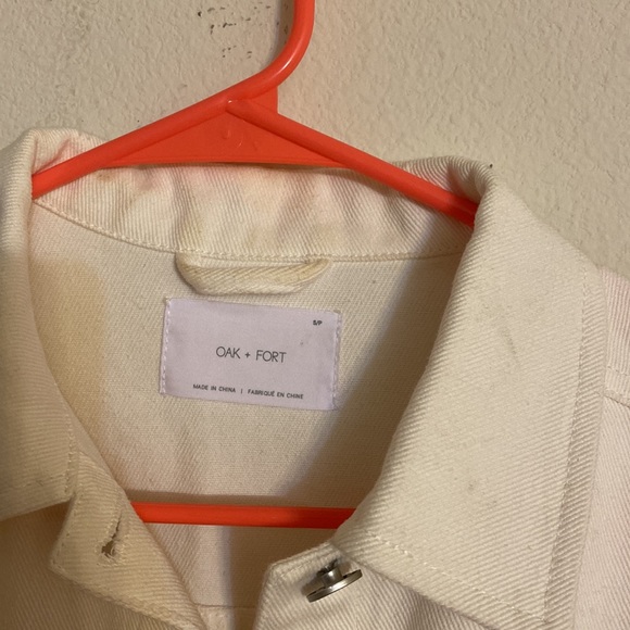 Oak and Fort , white denim jacket, women’s S/P - Picture 8 of 8